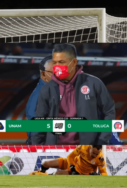 Pumas goleó 5-0 al Toluca de "Nacho" Ambriz.