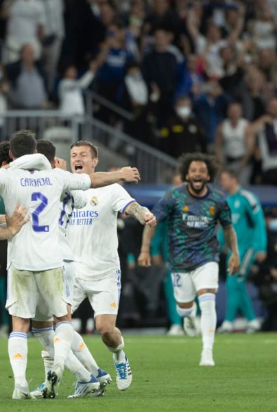 Real Madrid festejando el pase a la final