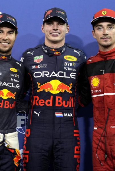Max Verstappen, Sergio "Checo" Pérez y Charles Leclerc hicieron el 1-2-3 en la Fórmula Uno.